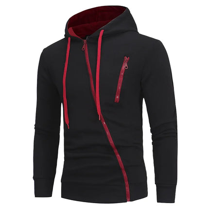 2023 Zipper Men Jackets Autumn Winter Casual Fleece Coats Bomber Jacket Scarf Collar Fashion Hooded Male Outwear Slim Fit Hoody
