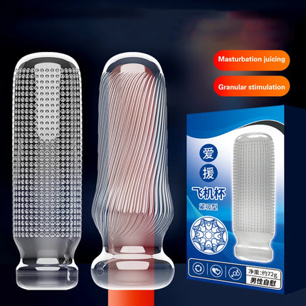 Soft Pussy Sex Toys Male Masturbator Cup Transparent Vagina Adults Endurance Exercise Adult supplies Vacuum Pocket Cup for Men