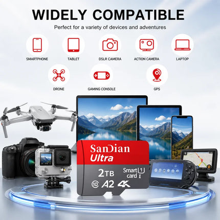 128GB Premium Class 10 Smart Micro TF SD Card 256GB High Speed Flash Memory Card For Phone Camera Laptop PC