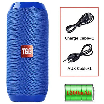 TG117 Portable Bluetooth Speaker Outdoor Wireless Woofer Free Call /FM/TF Card/USB Flash Drive Connect Mobile Phone/Tablet/TV