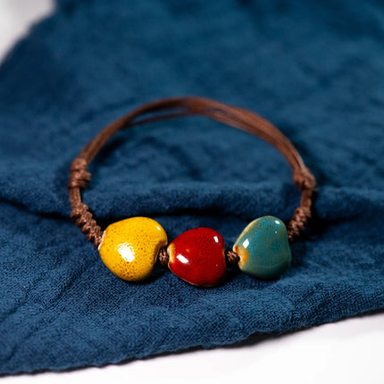 Love stone women's ceramic bracelet Female hand-woven couple small wholesale jewelry #5347