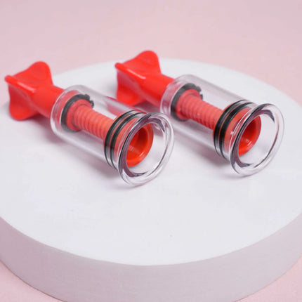 1 pair Breast Nipple Sucker Clitoris Sucker Clamp Breast Vacuum Pump Enlargement G-spot Stimulate Massager Sex Toy For Women Men