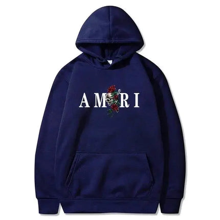 26Men's and women's fashionable clothing trends with printed sportswear Harajuku casual pullover Long-sleeved hooded
