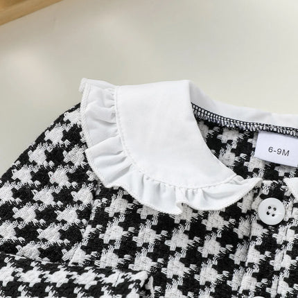 Baby Girls Spring Autumn Clothes Long Sleeve Plaid Jacket and Skirt  Fashion Korean Suit Kids Outfits Two Piece Skirt Set 6M-3Y