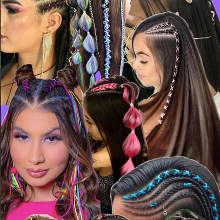 Purple Braiding Hair Pre Stretched Synthetic Kanekalon Crochet Hair Jumbo Braids Extensions Hair Accessories For Girls Braids