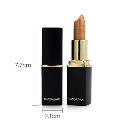HANDAIYAN Temperature Changing Lipstick Nine Color Lipstick Mermaid Ji Shiny Metal Pearl Gilt Color Changing Lipstick