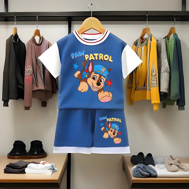 PAW PATROL Quick Drying Boys Basketball Clothing Sets Breathable Kids Thin Comfortable T Shirt Shorts 2pcs Set Outfoor Outfits