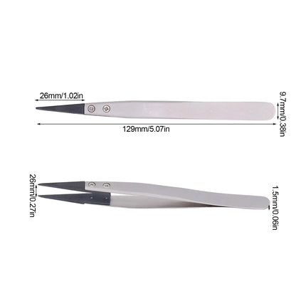 Plastic Tweezers High Accuracy  Carbon  Plastic Tweezers Anti Static for Photovoltaic for Microelectronics for Aerospace