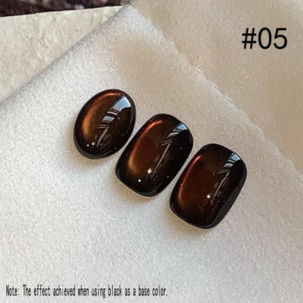 MN 10ML 2026 New Cyber Fluorite Cat Eye Gel Polish Iridescent Glass Bead Porcelain White Light-Chasing Cat Eye Nail Art Supplies