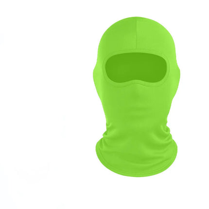 Kids' Full Face Mask High Stretch Ice Silk Balaclava Summer Outdoor Breathable Single-hole Solid Color Sun Protection Head Cover