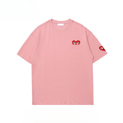 High Quality Trend Luxury Short-sleeved T-shirt Men's Comfort 2025 Summer Crew Neck Pullover Genderless Couple Top