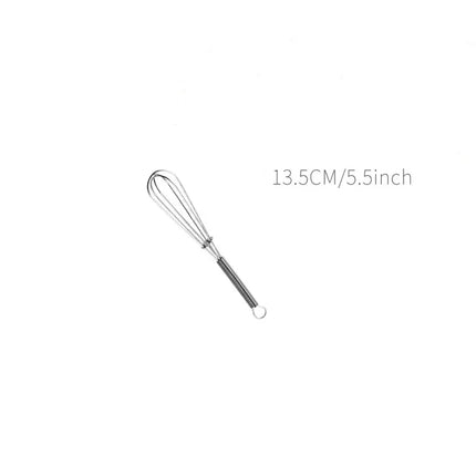 1Pcs Multifunctional Rotary Manual Egg Beater Mixer Mini Kitchen Egg Whisk Bake Tool Egg Agitator Stainless Steel Eco-Friendly
