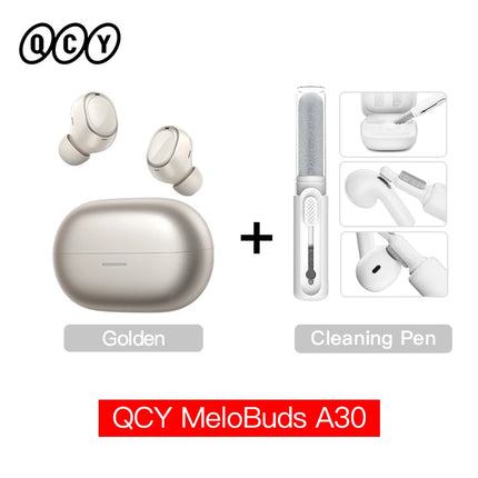 QCY MeloBuds A30 Wireless Earbuds 60dB Adaptive AI Scene ANC 8-Mic 3-Device Connect Bluetooth Earphones LDAC Hi-Res Headphones
