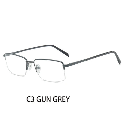 JMISUS 2025 New Arrivals Haft-rimless Prescription Glass Men Custom Rectangle Progressive Eyewear Fashion Optical Eyeglasses