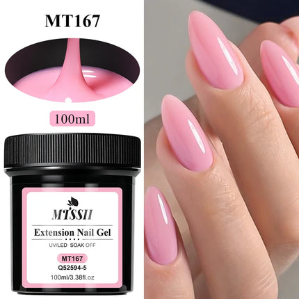 100ml Clear White Pink Extension Nail Gel UV LED Cured Builder Nail Gel Acrylic French Nail Art Semi Permanent UV Gel Varnish