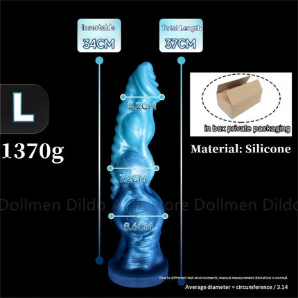 New Sex Toy Alternative Design Anal Plug for Men Gradient Blue Advanced Silicone G-spot Women Dildos Available in Multiple Sizes