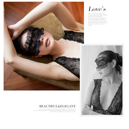 Sexy Lace Mysterious Feeling Eye Mask for Women Hollow Out Blindfolded Patch Exotic Apparel Cosplay Lingerie Accessories 2024