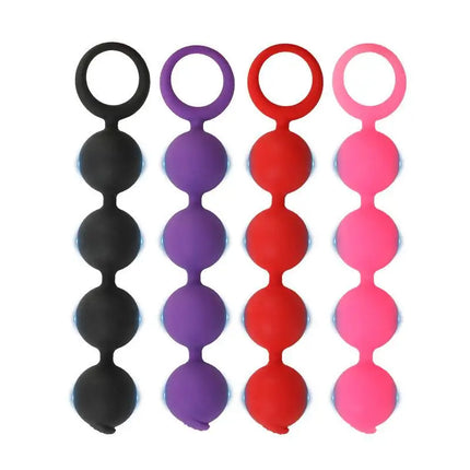 New Silicone Big Anal Plug 4 Beads Anal Bead Anus Masturbation Butt Plug Flirt Adult Sex Toy Prostate Massage For Men Women 18+