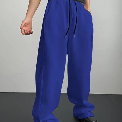 Men's Solid Color Straight Leg Jogging Pants, Suitable for Casual Sports Such as Running, Gym, and Outdoor Activities