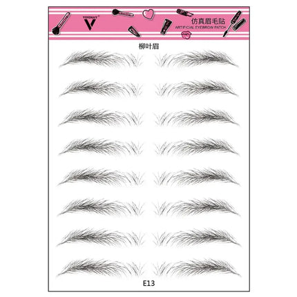 Brow stickers Water-based Lasting 4D Hair-like Eyebrow Authentic Eyebrow Tattoo Sticker False Eyebrows
