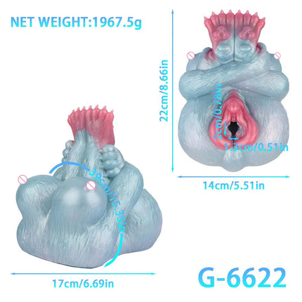 SMMQ Extra Large Beast Butt Masturbator Dual Channel Silicone Pocket Pussy Realistic Vaginal Onahole Sex Toy For Adult Men