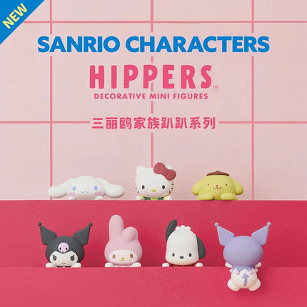 Sanrio Characters Blind Box Hippers Mini Figures Cute Collectible Ornaments For Car Tesla Dashboard Desktop Decor For Anime Fans