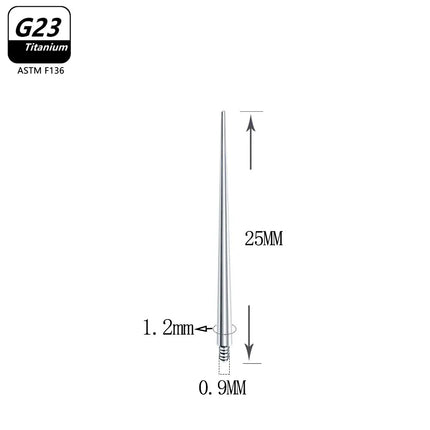 1/10PCS G23 Titanium Puncture Needle Guide Belly Lip Ear Eyebrow Tools Insertion Pin Taper Piercing Stretching Tool Accessory