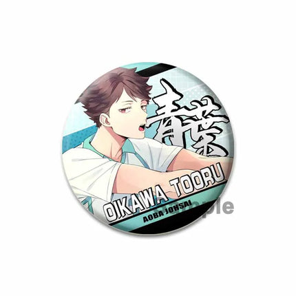 32/44/58mm Anime Haikyuu Snap-in Button Pins Figure Icon Badge  Round Handmade Brooches Breastpin for Backpack Clothes