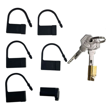 Black or Pink Male Penis Cage Chastity Cage Lock Device w/4 Rings Virginity Device 5 Sizes