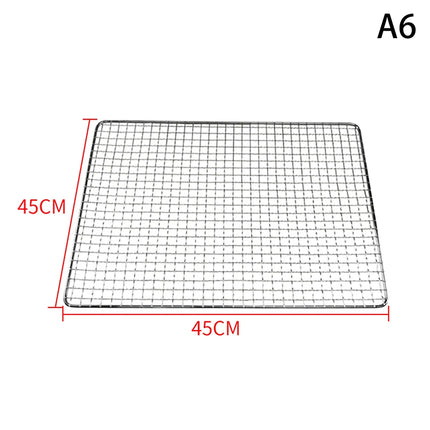 Outdoor Camping Barbecue Grilling Part Grates 304 Stainless Steel Rectangle Square BBQ Net Mesh Grill NonStick Baking Mat