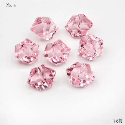 100PCS Plastic Gems Ice Grains Colorful Stones Children Jewels Acrylic Jewels Ice Counter Crystal Diamonds DIY Crafts Beads Toy