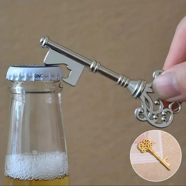 1pc, Bottle Opener, Vintage Crown Key Shape Bottle Opener, Suitable For Bar Or Household, Barware Tool, Wedding Gift, Kitchen Gadget