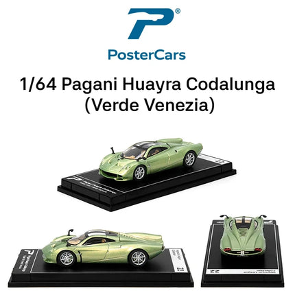 Postercars 1/64 Toy Car Model Lamborghini McLaren Bugatti Koenigsegg Pagani Aston Martin Diecast Vehicle Miniature Free Wheels