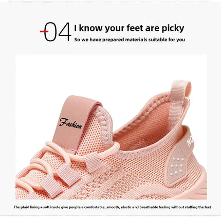Women Casual Shoes Fashion Breathable Walking Mesh Flat Shoes Sneakers Women 2025 Gym Vulcanized Shoes White Female Footwear