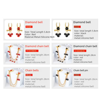Bell-equipped Nipple Clamp Tassel Design BDSM Flirting Is Suitable for Couples Adjustable Nipple Clamp Chain