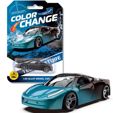 1:64 Color Change Alloy Car Toys for Kids Temperature Sensing Inertial Pull Back Mini Racing Cars Model for Boys Children Gifts