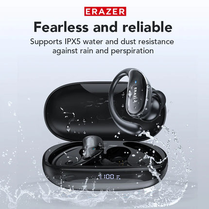 ERAZER Xt80 True Wireless Headphone Bt Gaming Earbuds Bluetooth 5.3 Earphones Sport Headphones With Charging Case Button Control