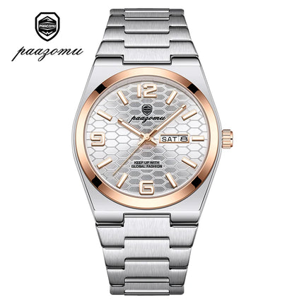 PAAZOMU Sport Luxury Men's Wristwatch High Quality Waterproof Luminous Watch For Men Fashion Date Week Quartz Men's Watches Reloj