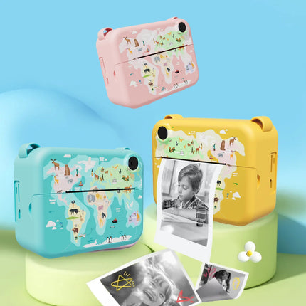 Children's printable camera with 32 GB TF card, photo & video & games, dual cameras, flash, perfect gift for boys and girls