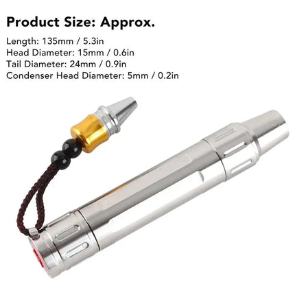 AB02 Portable Mini LED Light For Jewelry Appraisal, Gemstone Identification Flashlight, Jade Tester Torch White Light