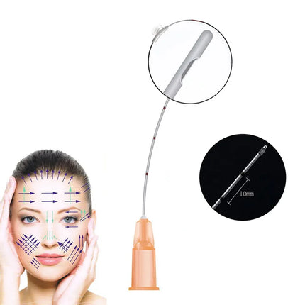 A Box of 50pcs Micro Tip Blunt Cannula for Lip/Nose Filler 22G 50mm 25G 50mm 27G 38mm Disposable Stainless Steel Blunt Needles