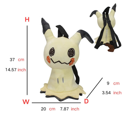 Pokemon Plush Backpack Gengar Mimikyu Eevee Snorlax Charmander Charizard Mew Rowlet Stuffed Toys Shoulder Bag for Kids Gifts