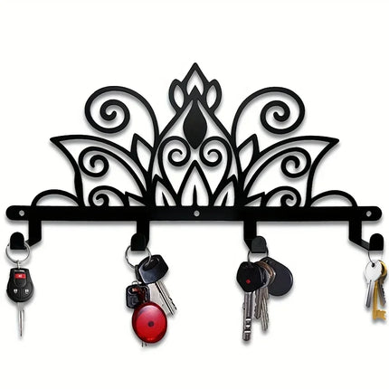 Metal Wall Decor, Traditional Metal Scroll Wall Art Decor, Rustic Iron Wall Medallion Black Metal Scroll Iron Wall Plaque