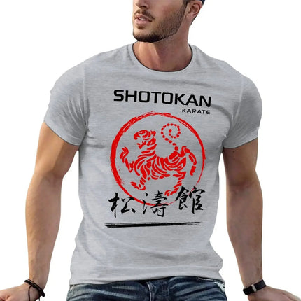Shotokan Karate Tiger T-Shirt cute clothes anime figures tops street wear mens t shirts top quality