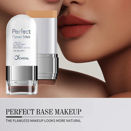 O'CHEAL Perfect Cover Stick Thin And Comfortable Concealer Foundation Cream Stick Instant Natural Waterproof Long-lasting Makeup