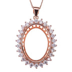 Rose Gold-platd / Inlay 7x9mm