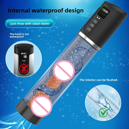 Realistic Sleeve Male Masturbator Electric Vacuum Pump With Wireless Remote Control And Smart Mode/lcd Screen