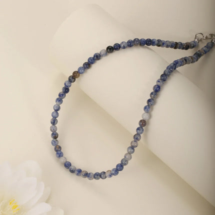 1PC 4mm natural amazonite stone beaded necklace for women ingx tiny pink wintersweet india onyx necklace women beaded jewelry