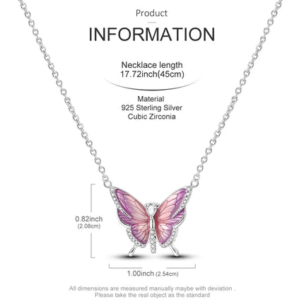 925 Sterling Silver Necklace Dreamcatcher Painting Plate Butterfly Necklace Fit Original Charms Fine Jewelry DIY Women Fashion