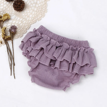 Double Layers Baby Girls Tutu Skirt Shorts Summer Cozy Muslim Cotton Baby Bloomers Toddler Short Pants Children Pettiskirt 0-3y